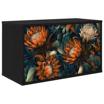 vidaXL Wandgemonteerd tv-meubel LOCHEM 69 x 33 x 40 cm Zwart, Huis en Inrichting, Minder dan 50 cm, Verzenden, Nieuw, Minder dan 100 cm