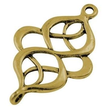 2 x Metalen tussenzetsel – goudkleur – 28 x 18 x 2 mm, Ophalen of Verzenden, Nieuw, Tussenstuk of Tussenkraal