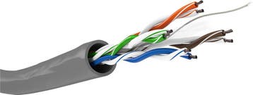 CAT 6 netwerkkabel, U/UTP, CCA, AWG 24/7-100 m / Grijs, Ophalen of Verzenden, Nieuw