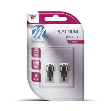 M-Tech LED W5W 12V 2,2W - Platinum - Canbus - 4x Osram ..., Verzenden, Nieuw