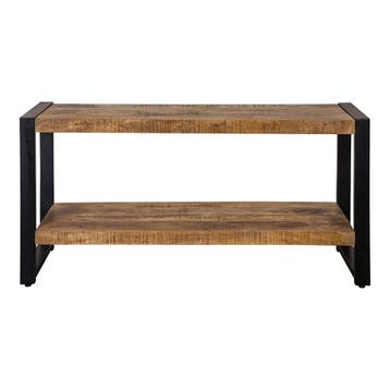Tv-meubel Mangohout Britt 120 cm, Verzenden, Nieuw, Overige houtsoorten, Industriële meubels