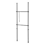 [en.casa] Telescopisch kledingrek Kemi verstelbaar zwart 105, Verzenden, Nieuw