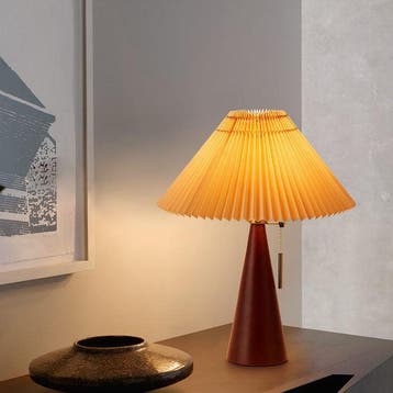 Japandi houten tafellamp, Verzenden, Nieuw