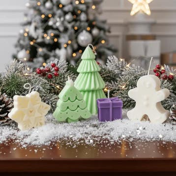 Kerst Geurkaarsen Cadeau Set | Scentulp, Verzenden, Nieuw