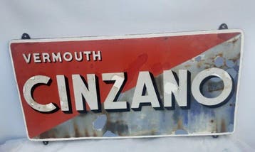 CINZANO - Reclamebord - Emaille