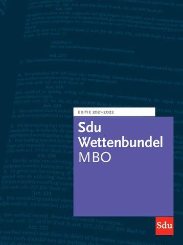 Sdu Wettenbundel MBO 2021 2022 9789012407137, Verzenden, Zo goed als nieuw