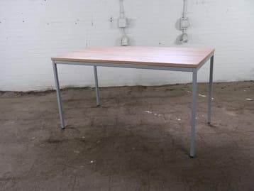 Kantinetafel 160x80 cm zilvergrijs frame blad naar keuze, Verzenden, Gebruikt