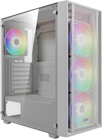 PC Behuizing ATX Wit | Gehard Glas | 71% Korting!, Ophalen of Verzenden, Zo goed als nieuw