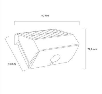 Solar LED wandlamp Beam met bewegingssensor - Warm Wit, Kunststof, Verzenden, Minder dan 50 watt, Overige typen