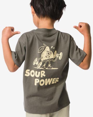 HEMA Kinder T-shirt grafisch grijs, Verzenden, Nieuw