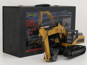 Schaal 1:14 CARSON 500907413 Metall Raupenbagger 23-Kanal..., Hobby en Vrije tijd, Ophalen of Verzenden, Gebruikt