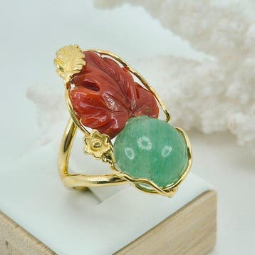 Zilver, Verguld Ring
