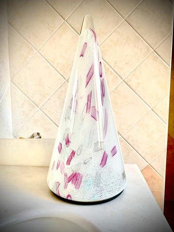 Vaas gemonteerde lamp - Glas - Murano-glaslamp, Antiek en Kunst, Antiek | Lampen