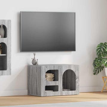vidaXL TV-kast ELST 60 x 35 x 40 cm Grijs Sonoma Bewerkt, Minder dan 50 cm, Verzenden, Nieuw, Minder dan 100 cm