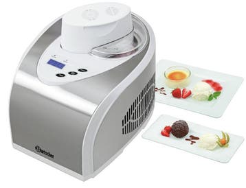 Bartscher IJsmachine zilver/wit 1,4L | 230V | Productie 30/6, Witgoed en Apparatuur, Koelkasten en IJskasten, Ophalen of Verzenden