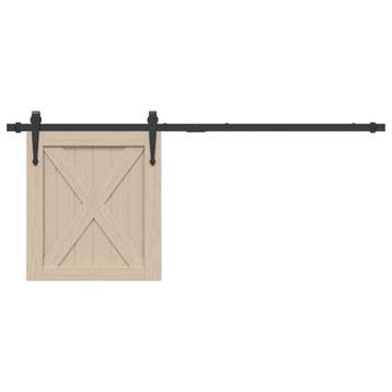 vidaXL Ophangset voor minischuifdeur 122 cm koolstofstaal, Doe-het-zelf en Verbouw, Verzenden, Nieuw