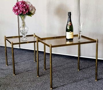 Bijzettafel (2) - Messing - Mooi klassiek paar., Nieuw