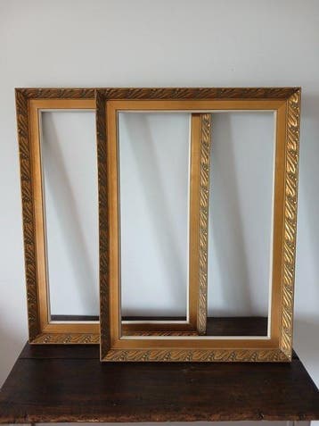 Lijst (2) - verguld hout - Antieke kaders, Antiek en Kunst, Curiosa en Brocante