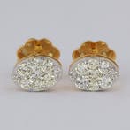 Oorstekers - 14 karaat Geel goud - 0.64ct. tw. Diamant, Sieraden, Tassen en Uiterlijk, Antieke sieraden