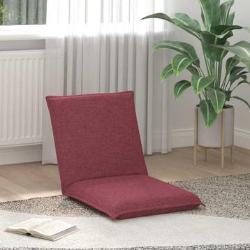 vidaXL Verstelbare vlo stoelen Wijnrood Stof, Verzenden, Nieuw, Rood