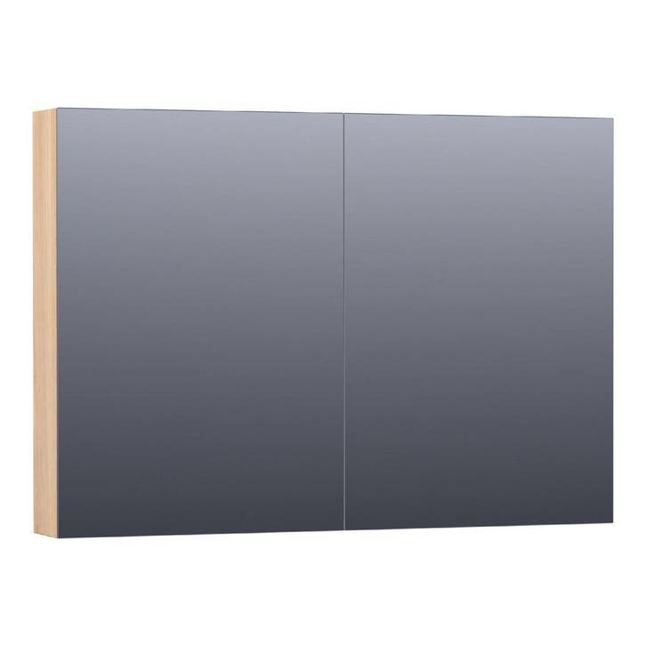 Brauer Impress Spiegelkast 100 cm - zonder Verlichting - Met, Huis en Inrichting, Badkamer | Badkamermeubels, Nieuw, Ophalen of Verzenden