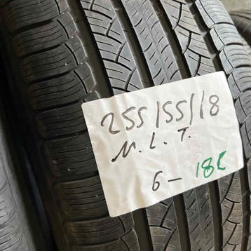 2 x Michelin 255-55-18 Zomerbanden 6mm, 18 inch, Gebruikt, 255 mm, Ophalen of Verzenden