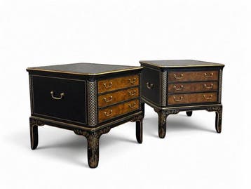 Drexel Heritage - Commode (2) - Hout, Glas, Messing -