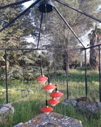 Plafondlamp - Metaal, Glas, Antiek en Kunst