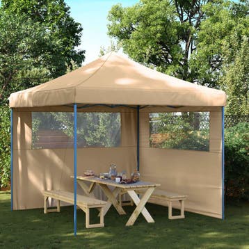 vidaXL Partytent Beige 292 x 292 x 315 cm Oxford Stof, Tuin en Terras, Partytenten, Verzenden, Nieuw, Partytent