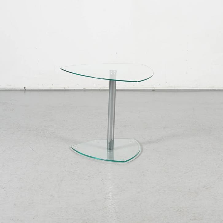 Bijzettafel Solidesk - Glas - 50 x 50 cm, Huis en Inrichting, Tafels | Salontafels, Ophalen of Verzenden