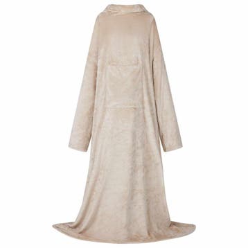 vidaXL Deken hoodie Beige F Flanel, Verzenden, Nieuw