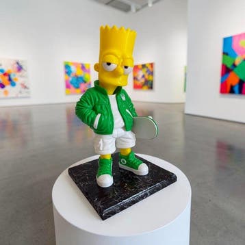 Orima Pop Art - BART Simpson Skateboard Urban Style « R », Antiek en Kunst, Kunst | Designobjecten