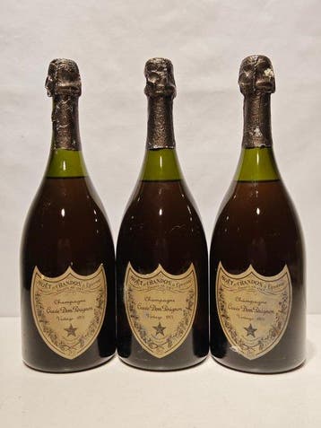 1975 Dom Pérignon - Champagne Brut - 3 Flessen (0.75 liter), Nieuw