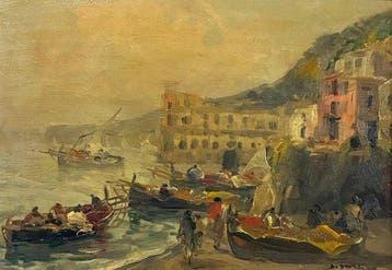 Francesco di Marino (1892-1954) - Spiaggia napoletana