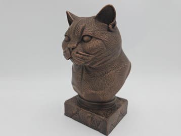 Bust of a britisch shorthair cat statue - home decor cat lov, Verzenden, Nieuw