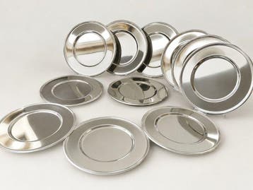 11x APS Profi-Platzteller Ø 33cm – Edelstahl 18/10 – wie Neu