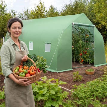 Foliekas in tentvorm met 8 ramen 600x300x205 - groen, Verzenden, Nieuw