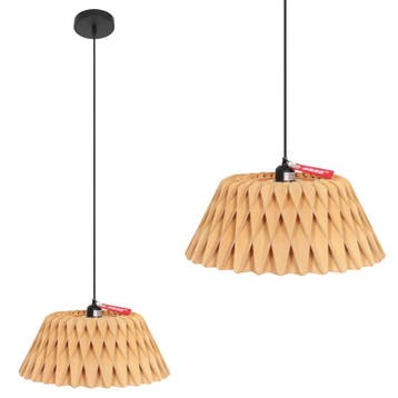 2x Hanglamp 46cm, Anne Light, Maze 3490E, Beuken / blank, Nieuw