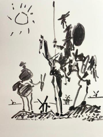Pablo Picasso - Don Quixotte (1955) - Jaren 2010, Antiek en Kunst