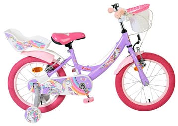 Volare Unicorn Kinderfiets - Meisjes - 16 inch - Paars -, Verzenden, Nieuw, 16 inch