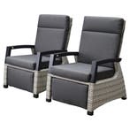 Dallas lounge balkonset 2 delig verstelbaar met verstelbare, Ophalen of Verzenden, Nieuw, Wicker