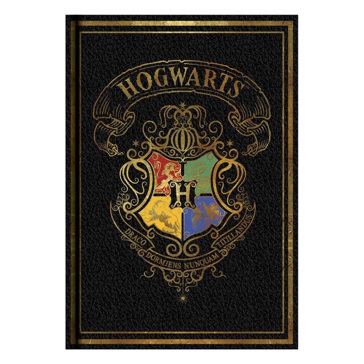 Harry Potter A5 Notebook Black Colourful Crest, Verzamelen, Harry Potter, Nieuw, Ophalen of Verzenden