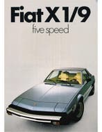 1979 FIAT X1/9 FIVE SPEED BROCHURE DUITS, Nieuw, Author