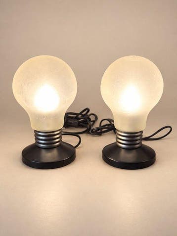 IKEA - Lamp (2) - Blinda - B9818 - Glas - Vintage- Pop Art
