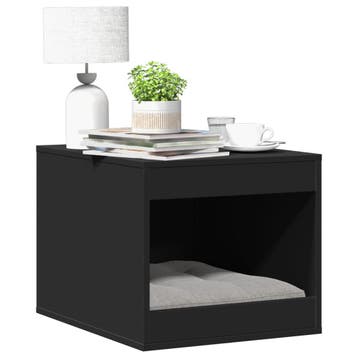 vidaXL Kattenbakkast 47x59x42 cm bewerkt hout zwart, Dieren en Toebehoren, Katten-accessoires, Verzenden, Nieuw