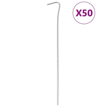 vidaXL Tentharingen 50 st Ø3 mm 23 cm gegalvaniseerd staal, Verzenden, Nieuw