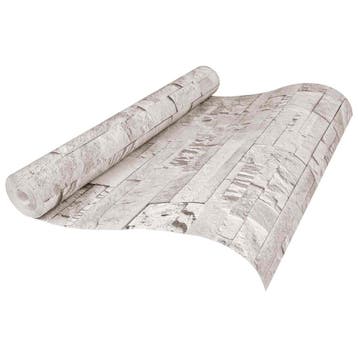 vidaXL 3D Steen Behang Crèmekleurig 10 x 0,53 m Non-Woven, Verzenden