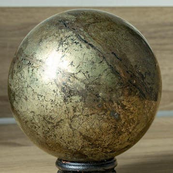 pyriet Fine Large Pyrite Quality Sphere - Hoogte: 10.6 cm -