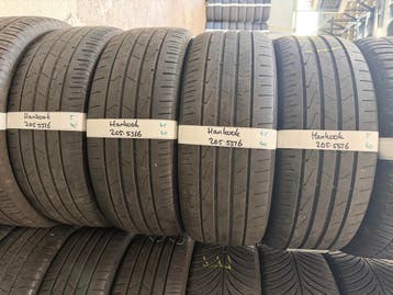 205-55-16 Hankook Zomerbanden 5mm Incl Montage 205 55 16, Ophalen, Gebruikt, 16 inch, 205 mm