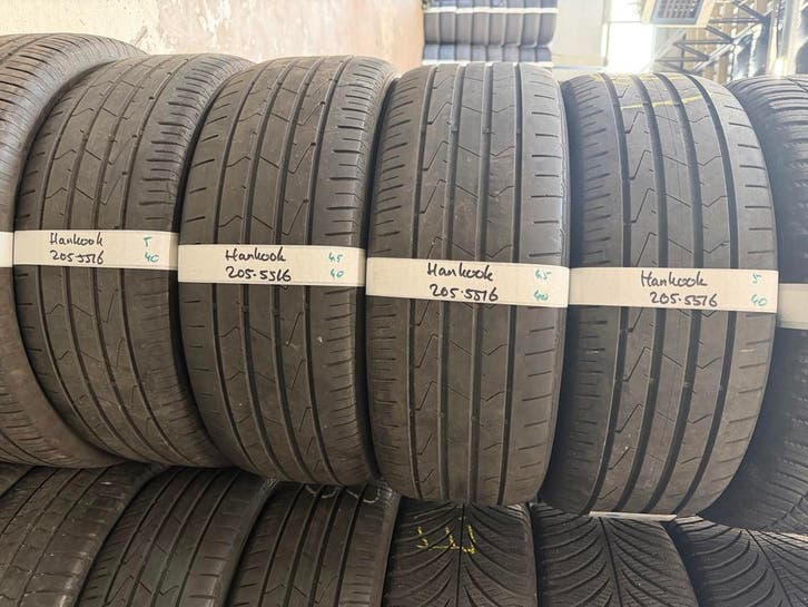 205-55-16 Hankook Zomerbanden 5mm Incl Montage 205 55 16, Auto-onderdelen, Banden en Velgen, 16 inch, Zomerbanden, 205 mm, Personenwagen